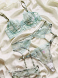 SAEVRA Mint Whisper Garter Set