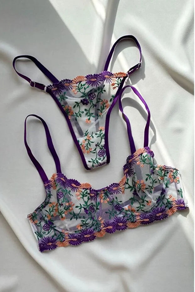 Mystic Purple Lace Set