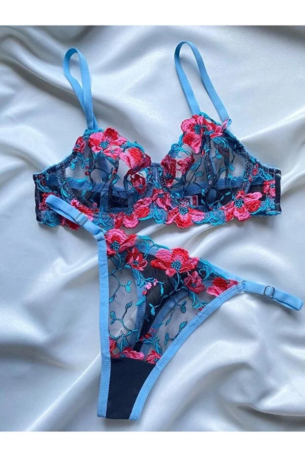 SAEVRA Rosé Sky Lace Set